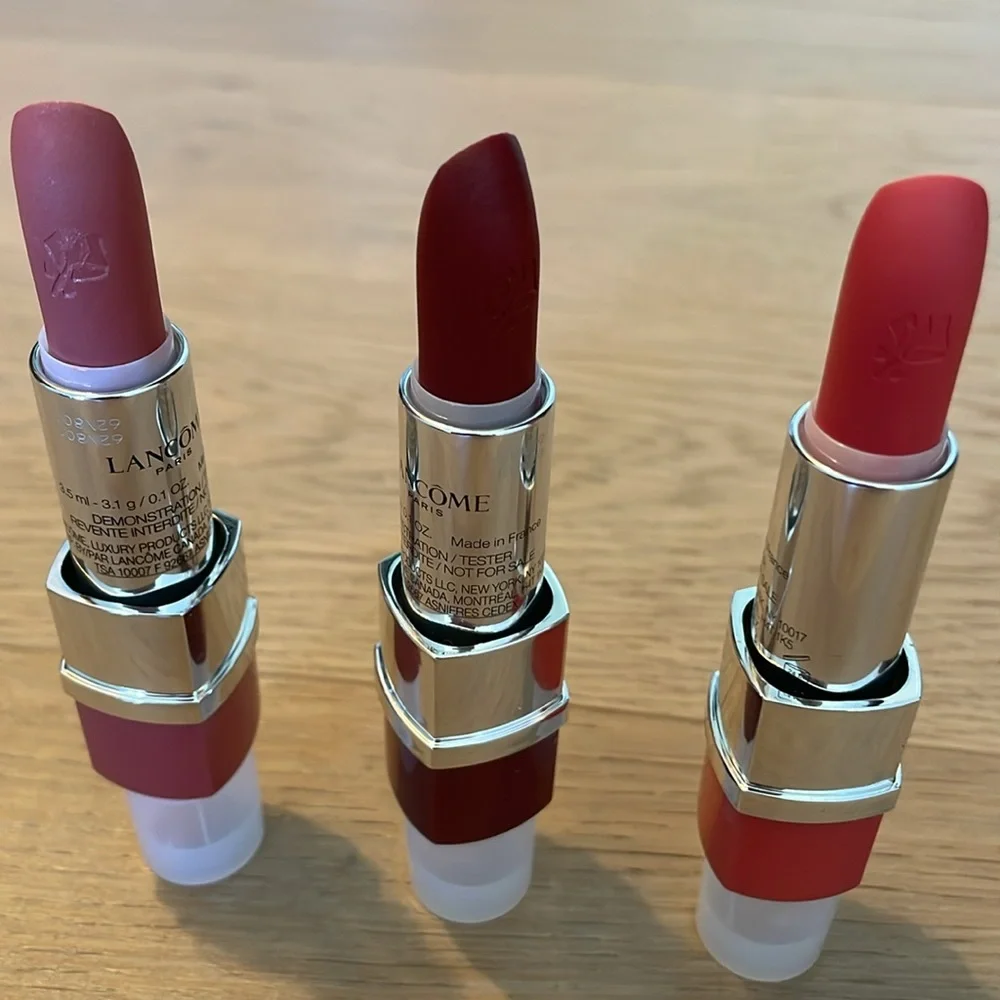 NEW - Lancôme set of 3 Rouge In Love lipsticks - Picture 2 of 4